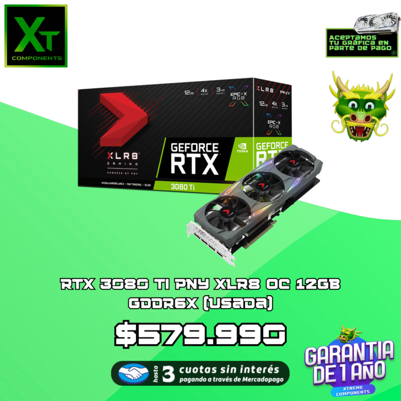 RTX 3080 TI PNY XLR8 12GB GDDR6X (USADA)