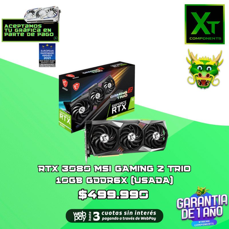 RTX 3080 MSI GAMING Z TRIO 10GB GDDR6X (USADA)