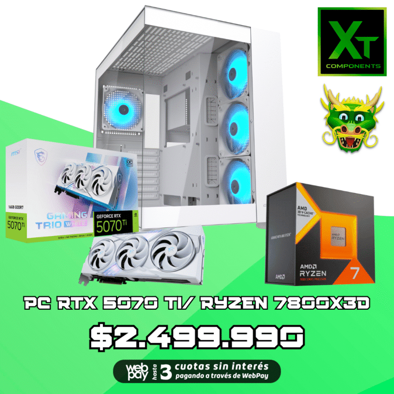 PC BLANCO RTX 5070 TI/ RYZEN 7800X3D