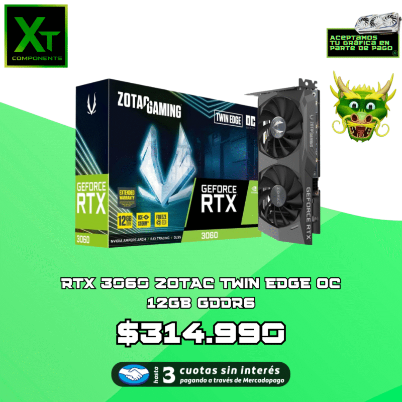 RTX 3060 ZOTAC TWIN EDGE OC 12GB GDDR6