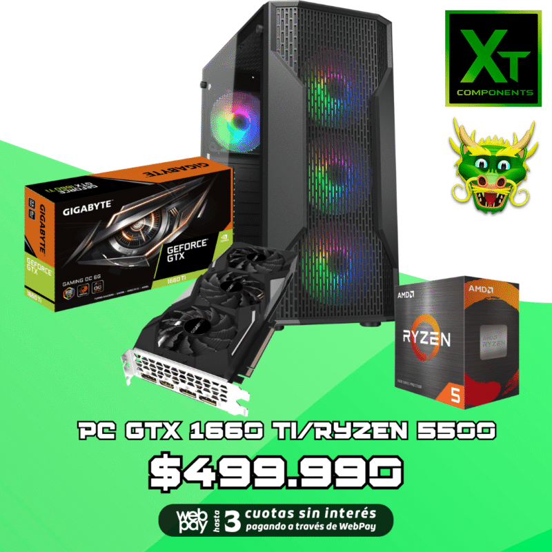 PC GAMER GTX 1660 TI/ RYZEN 5500