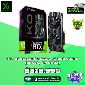 RTX 2080 SUPER EVGA KO 8GB GDDR6 (USADA, SIN CAJA)